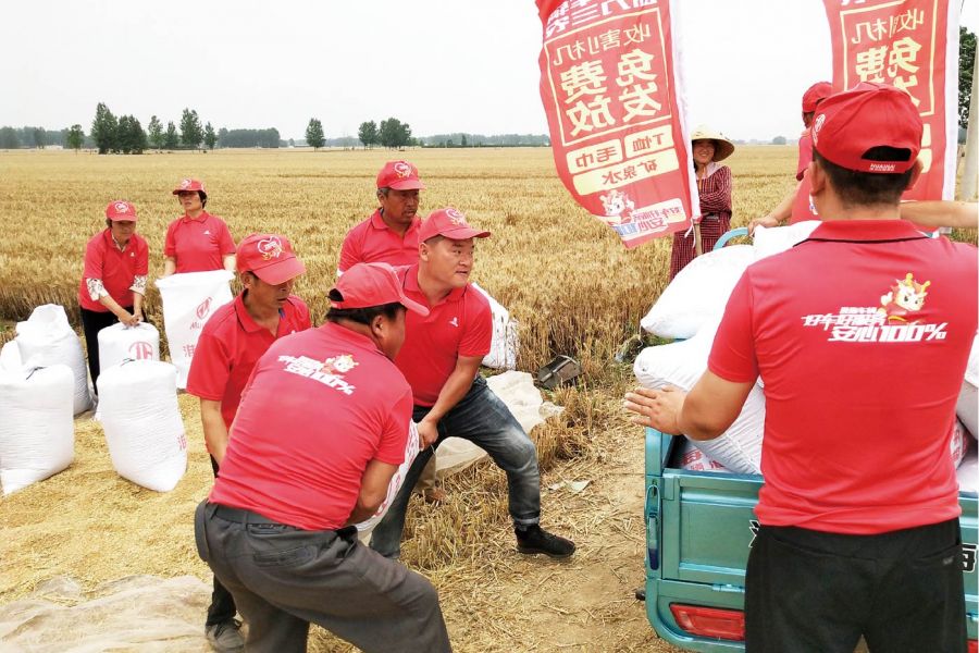 助力麦收活动现场